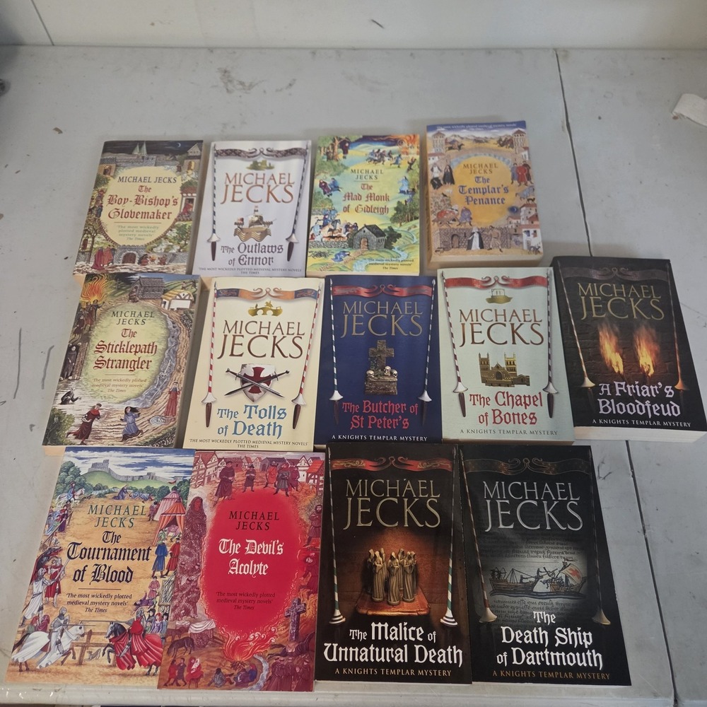 Michael Jecks Knights Templar Mysteries 13 Paperback Book Lot Medieval Crime